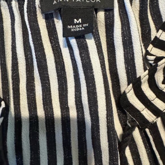 Ann Taylor Black and White Striped Blouse - Picture 4 of 4